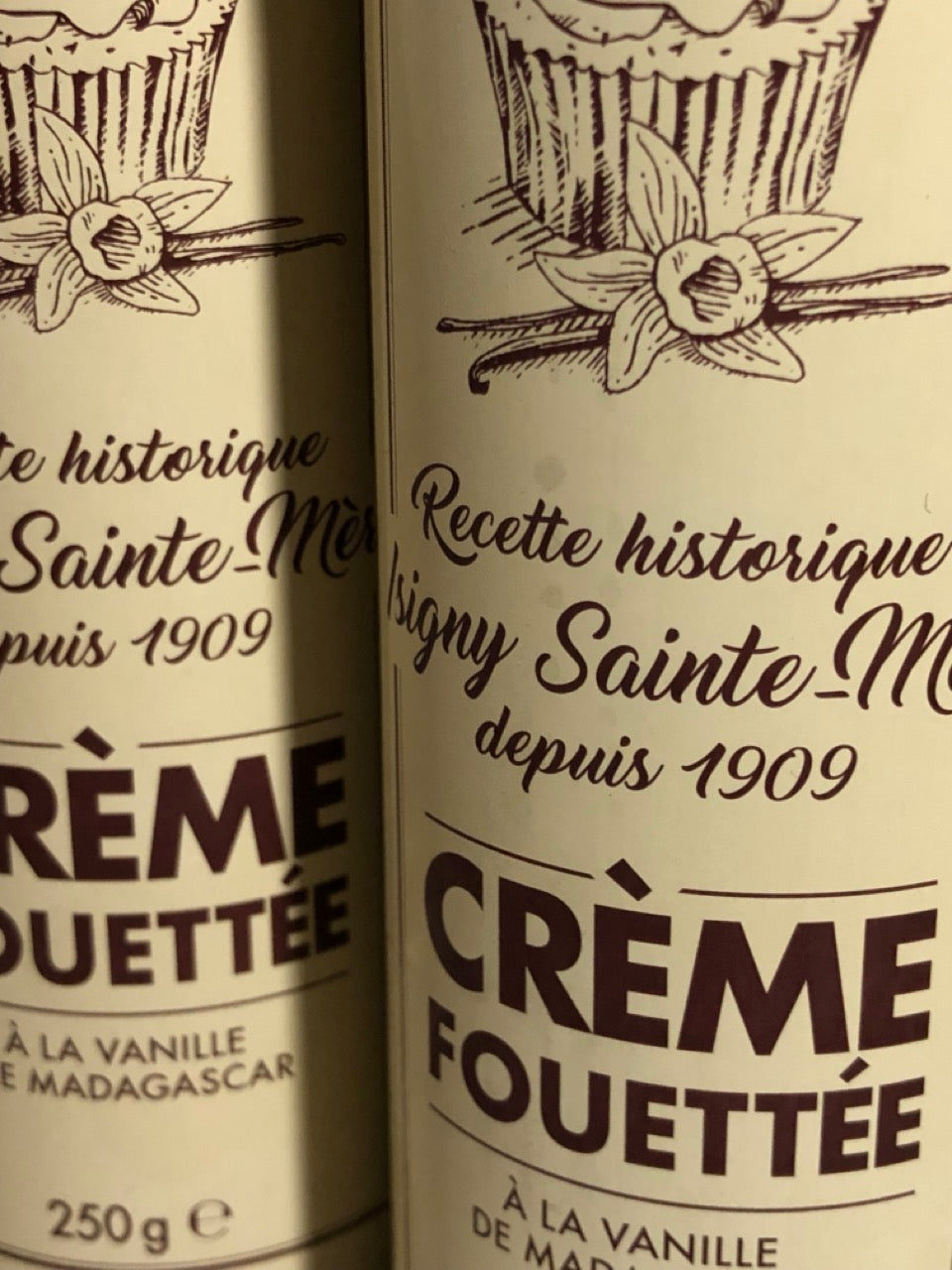 Crème fouettée "chantilly"