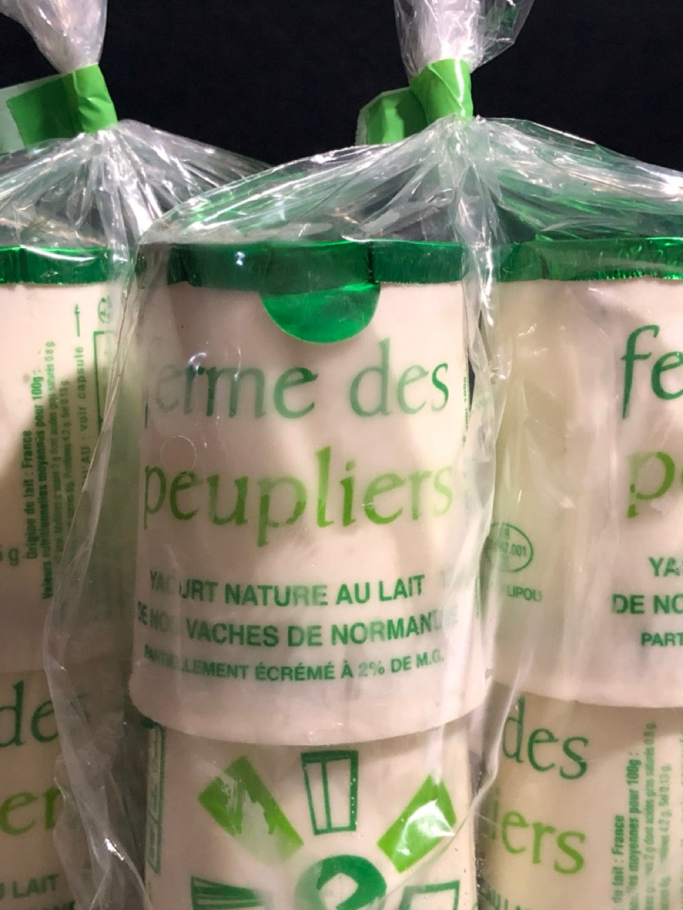 Yaourt nature "ferme des peupliers" au lait écrémé